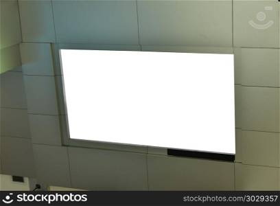 Blank Screen in shopping mall isolated for image