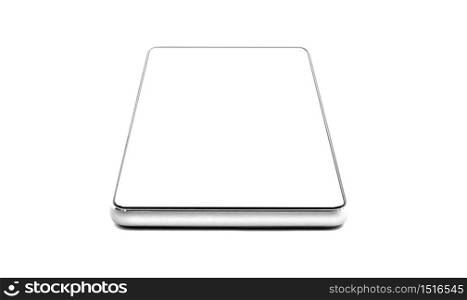 Blank screen Mobile phone isolated on white background with Clipping path.