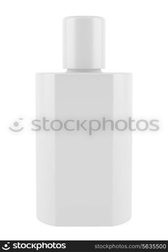 blank shampoo bottle isolated on white background