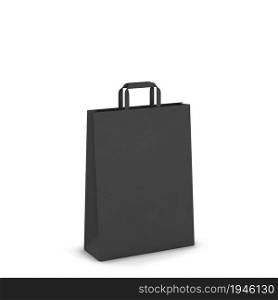 Blank shopping bag mockup. 3d illustration isolated on white background