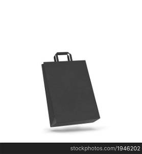 Blank shopping bag mockup. 3d illustration isolated on white background