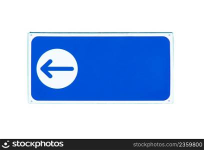 blank signpost with direction arrow isolated on white background