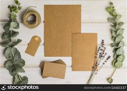 blank stationery set cardboard