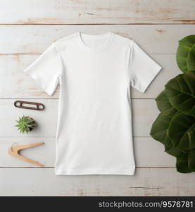 Blank t shirt mockup. Template blank shirt top view. background with composition frame.