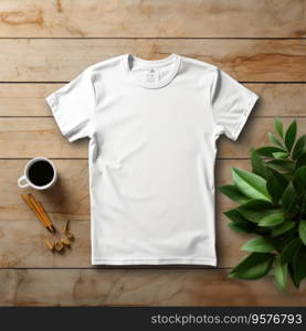 Blank t shirt mockup. Template blank shirt top view. background with composition frame.