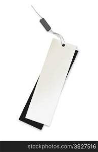 Blank tag tied with string. Price tag, gift tag, sale tag, address label. with clipping path