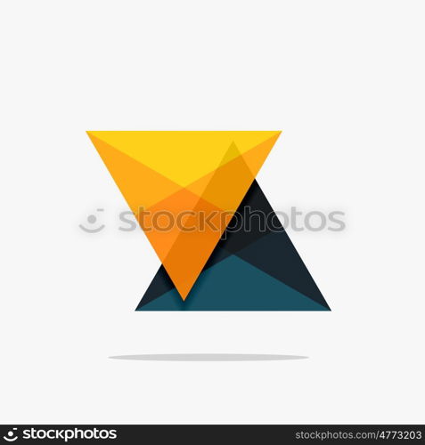 Blank triangle layout business template, infographic background