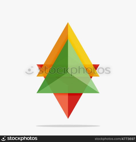 Blank triangle layout business template, infographic background