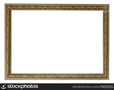 Blank vintage frame isolated on white background
