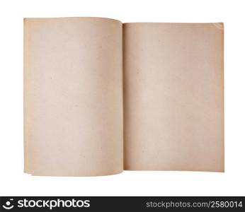 Blank vintage notebook isolated on white