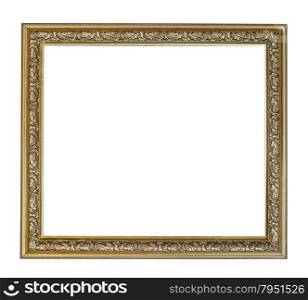 Blank vintage ornate frame isolated on white background