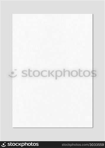 Blank White A4 paper sheet mockup template isolated on grey background. Blank White A4 paper sheet mockup template. Blank White A4 paper sheet mockup template