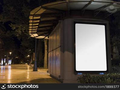 blank white advertisement panel city. Resolution and high quality beautiful photo. blank white advertisement panel city. High quality beautiful photo concept