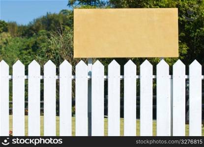 Blank wooden board for rent or sell estate