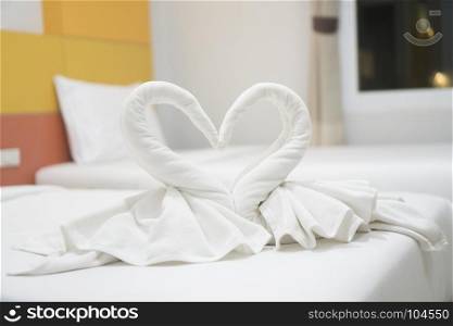 Blanket in the hotel bedroom