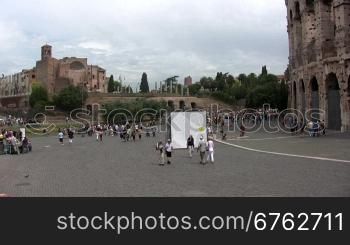 Blick auf die Altstadt in Rom mit Colusseum