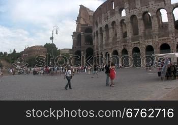 Blick auf die Altstadt in Rom mit Colusseum