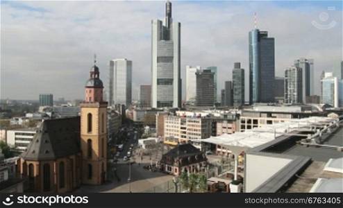 Blick auf die Skyline von Frankfurt