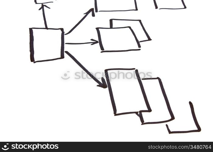 block diagram isolated on a white background