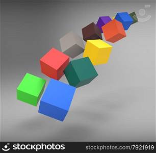 Blocks Falling Shows Action Ideas And Solutions