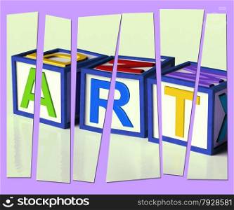 Blocks Spelling Buy As Symbol for Commerce And Purchasing. Art Letters Showing Inspiration Creativity And Originality