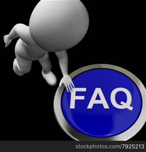 Blog Button For Blogger Or Blogging Web Sites. FAQ Button Meaning Website Inquires And Information