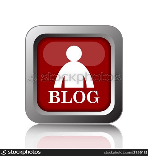 Blog icon. Internet button on white background