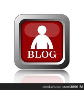 Blog icon. Internet button on white background