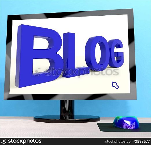 Blog Word On Computer Shows Blogger Website . Blog Word On Computer For Blogger Website