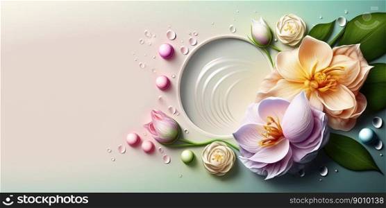 blomming nature orchid flower and tropical floral petal for beauty spa background