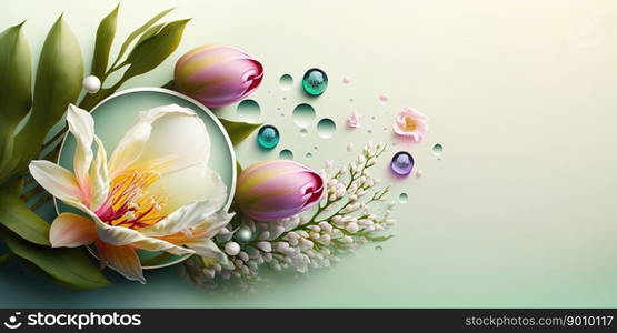 blomming nature orchid flower and tropical floral petal for beauty spa background with copy space