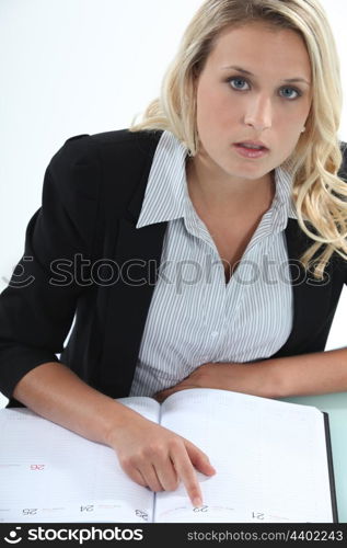 Blond office worker