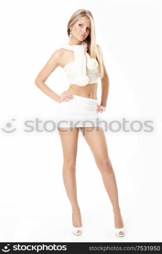 Blonde to the utmost, isolated on a white background