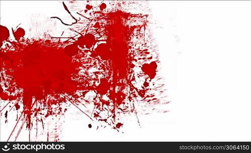 Blood splashes over white background