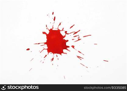 Blood splatters. Red blots of watercolor Realistic bloody splatters for Halloween Drop of blood concept