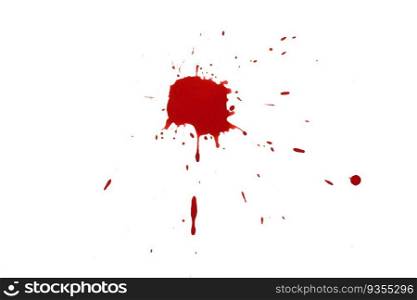Blood splatters. Red blots of watercolor Realistic bloody splatters for Halloween Drop of blood concept
