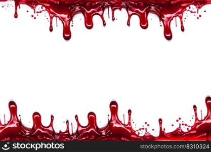 Blood stains dripping isolated on white background, Halloween scary horror concept. bloody red splattered drops murder background design space for text. Blood stains dripping isolated on white background, Halloween scary horror concept. bloody red splattered drops murder background design