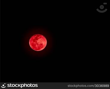 Bloodmoon or red moon on dark sky. Bloodmoon or red moon,a natural phenomenon, on dark sky