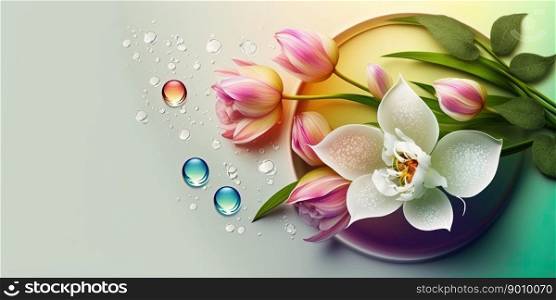 blossom nature orchid flower and tropical floral petal for beauty spa background