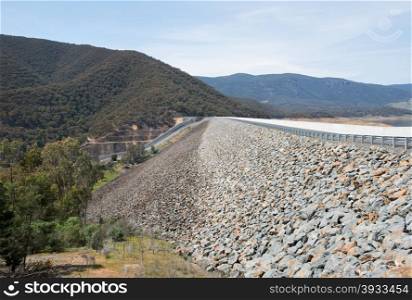 Blowering Dam, on the Tumut River, New South Wales, Australia