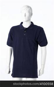 Blu polo shirt isolated on white