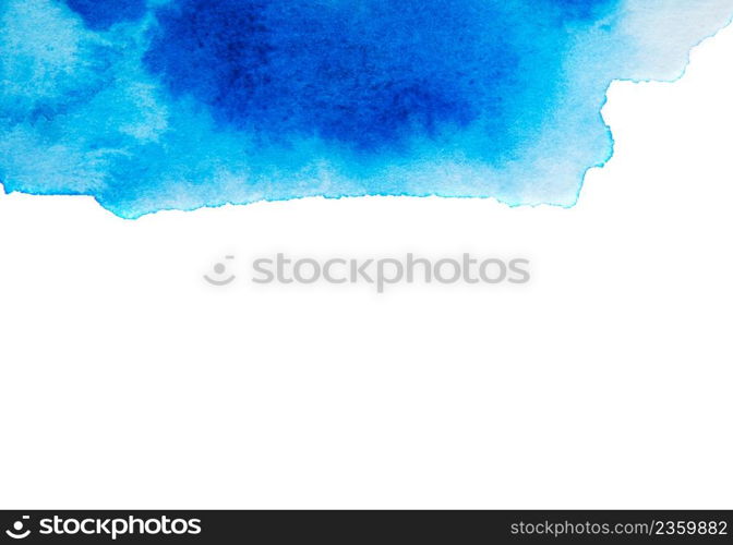 Blue abstract background in watercolor style