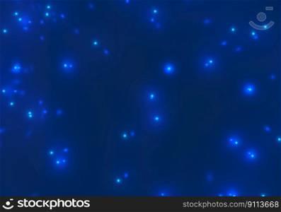 Blue abstract background - lights, glow and reflections - 3d rendering