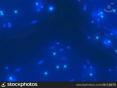Blue abstract background - lights, glow and reflections - 3d rendering