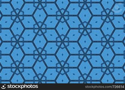 blue abstract background pattern textured, lines and symmetrical shapes