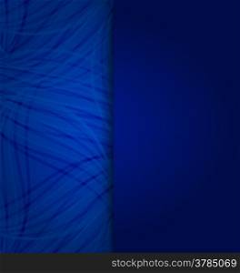 Blue abstract background with copy space and paper pocket with realistic shadow.&#xA;&#xA;