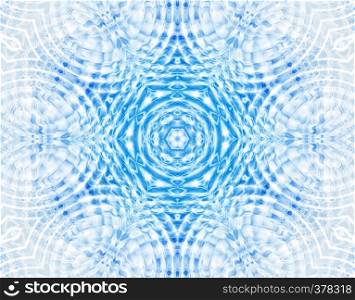 Blue abstract background with liquid concentric pattern