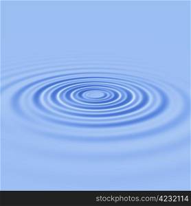 Blue abstract background with ripples on a water