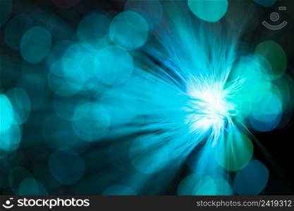 blue abstract blower optical fiber