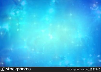 Blue abstract bokeh background. Abstract blurred lighting. Blue bokeh light backgrounds.